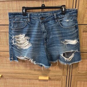 American Eagle Outfitters Ripped Blue Jean Shorts